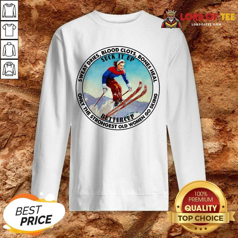 Pretty The Strongest Old Women Go Skiing Shirt