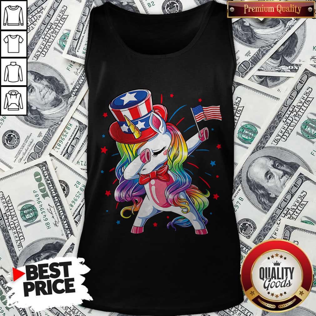 Pretty Unicorn Dabbing Happy Independence Day Shirt