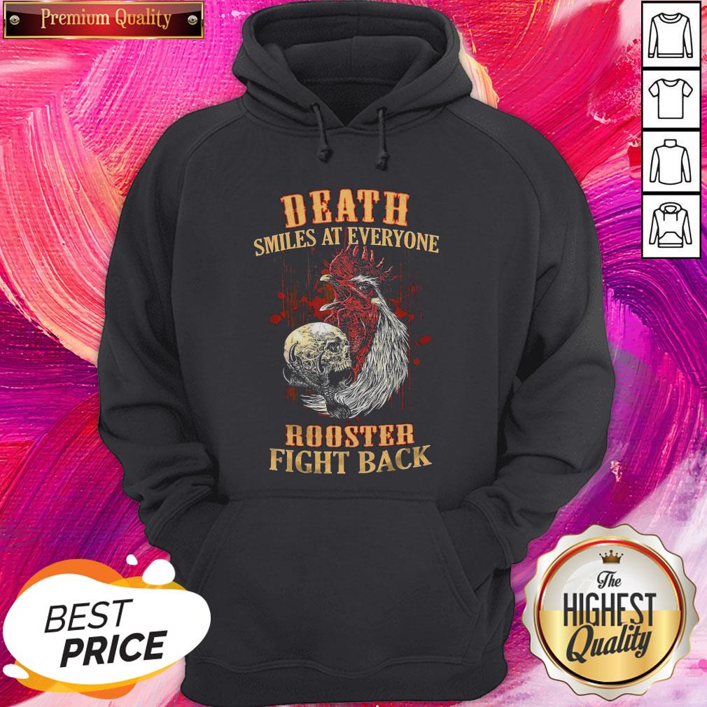 Pro Chicken Hug Skull Death Smiles At Everyone Rooster Fight Back Shirt