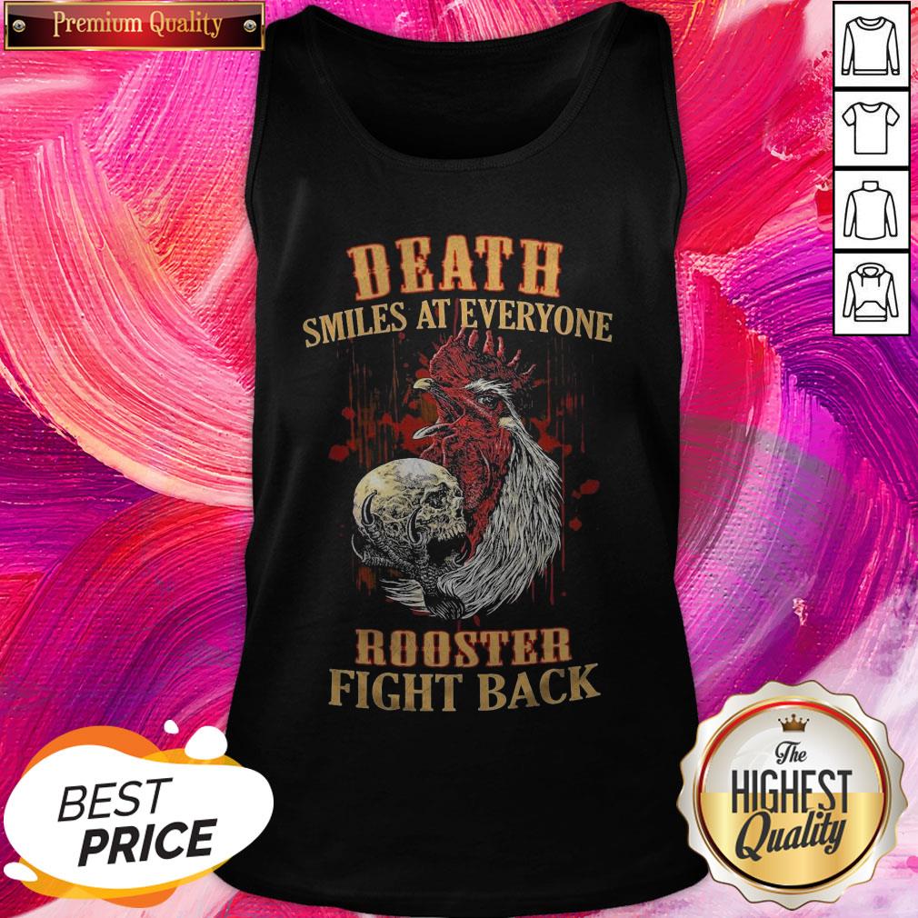 Pro Chicken Hug Skull Death Smiles At Everyone Rooster Fight Back Shirt