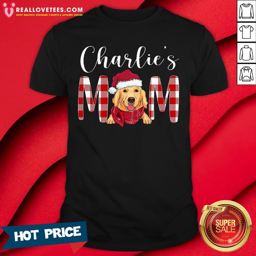 Pro Golden Retriever Charlie’s Mom Christmas Shirt