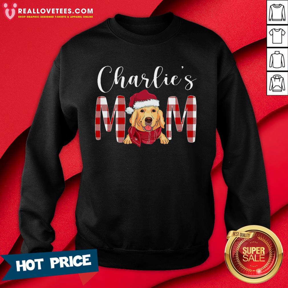 Pro Golden Retriever Charlie’s Mom Christmas Shirt