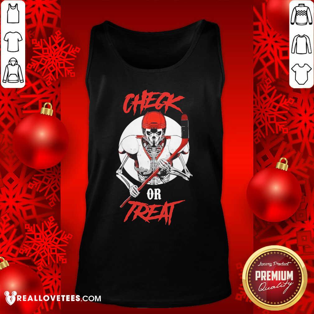Pro Skeleton Hockey Check Or Treat Shirt