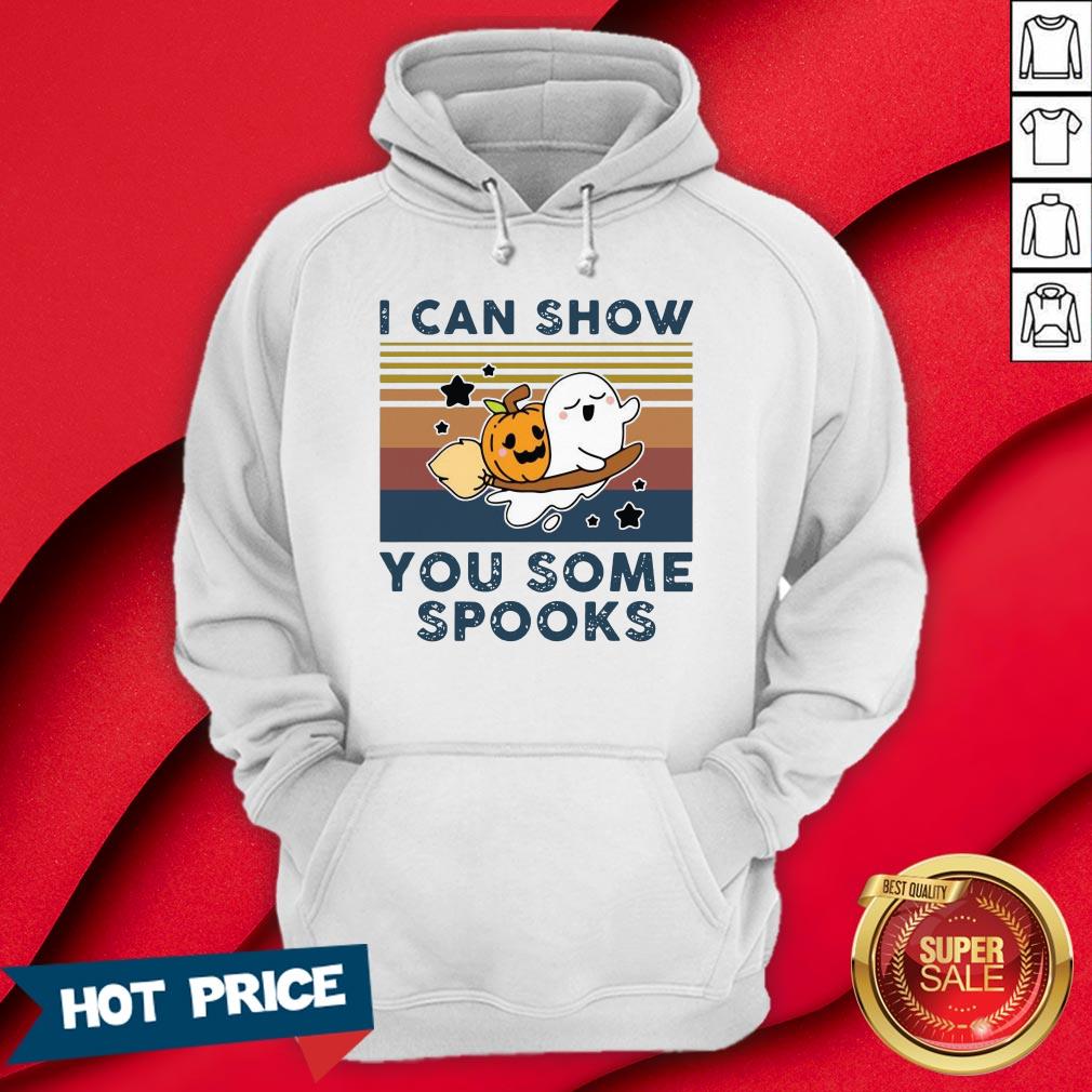 Pumpkin Ghost Halloween I Can Show You Some Spooks Vintage Shirt