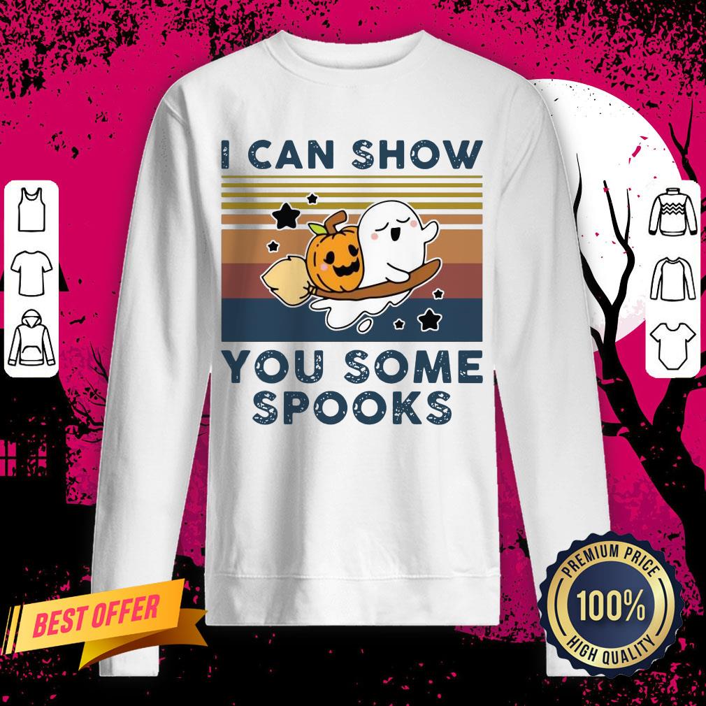 Pumpkin Ghost I Can Show You Some Spooks Vintage Shirt