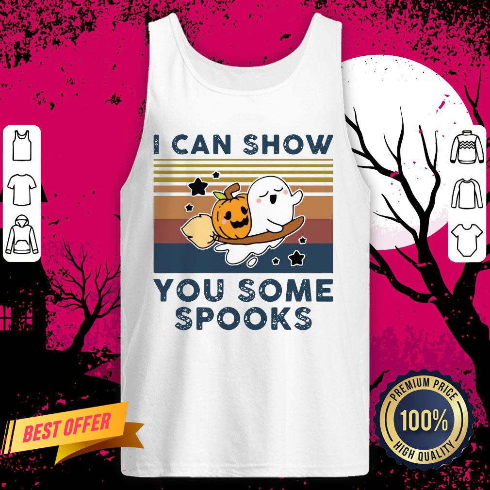 Pumpkin Ghost I Can Show You Some Spooks Vintage Shirt