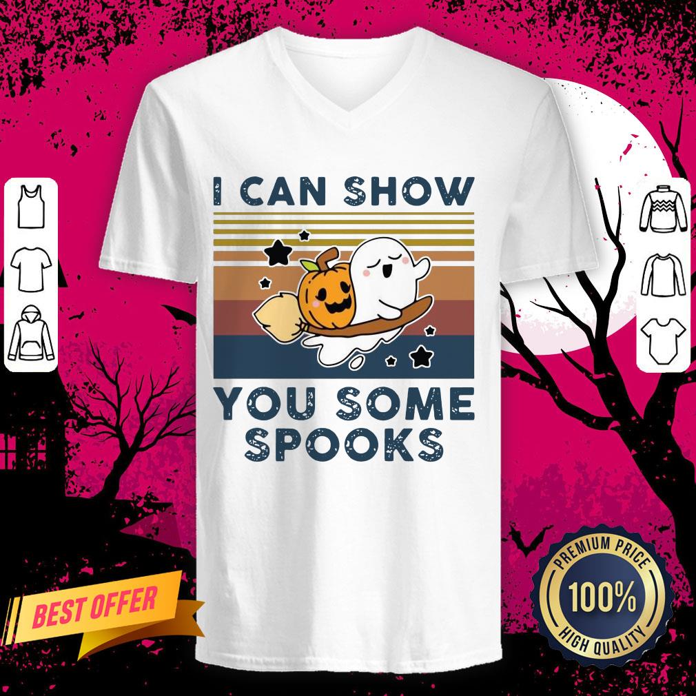 Pumpkin Ghost I Can Show You Some Spooks Vintage Shirt