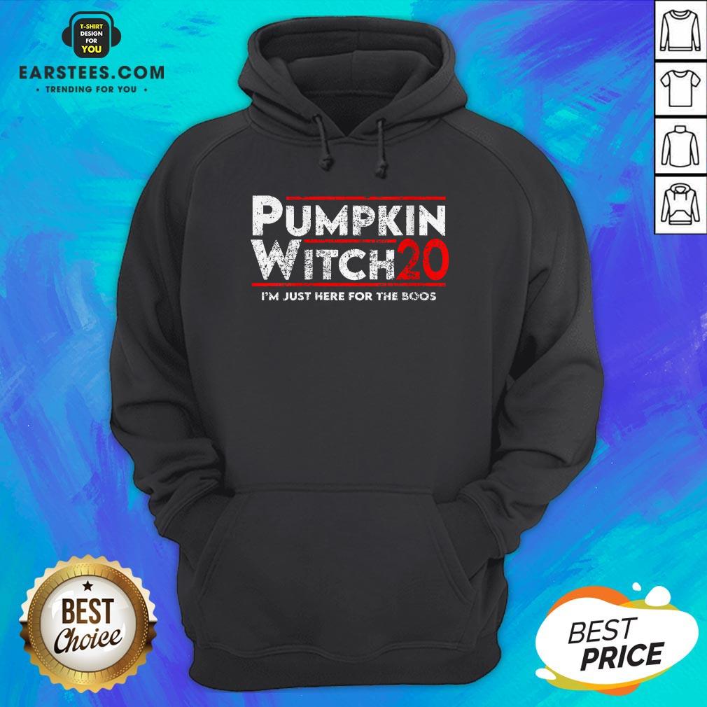Pumpkin Witch Halloween Election 2020 I'm Just Here For The Boos Shirt