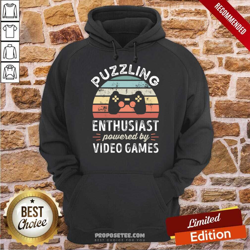 Puzzling Enthusiast Powered By Video Games Vintage Shirt