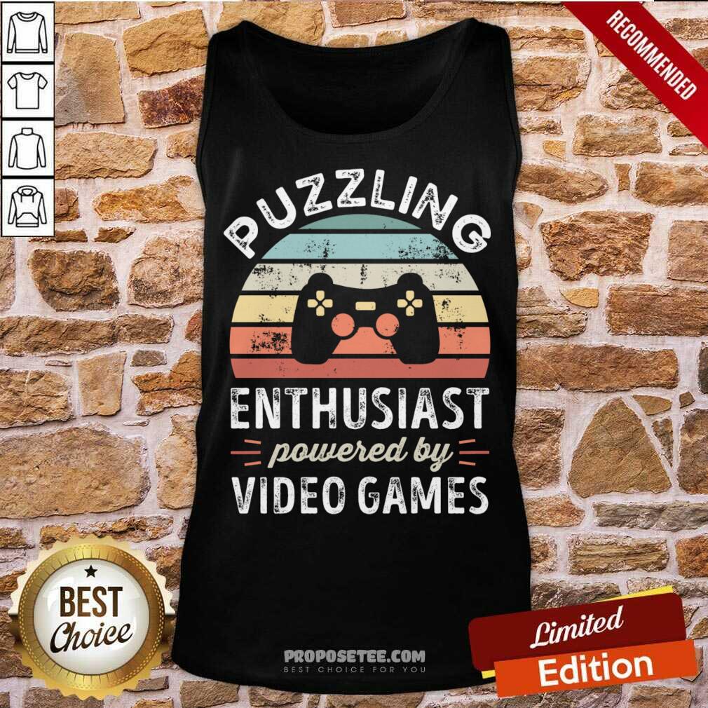 Puzzling Enthusiast Powered By Video Games Vintage Shirt