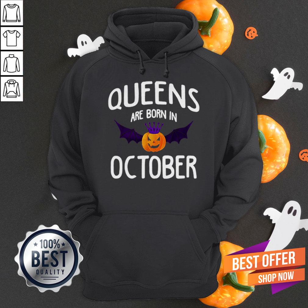 Queens Are Born In October Halloween Shirt