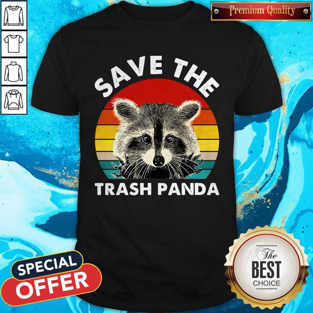 Raccoon Save The Trash Panda Vintage Retro Shirt