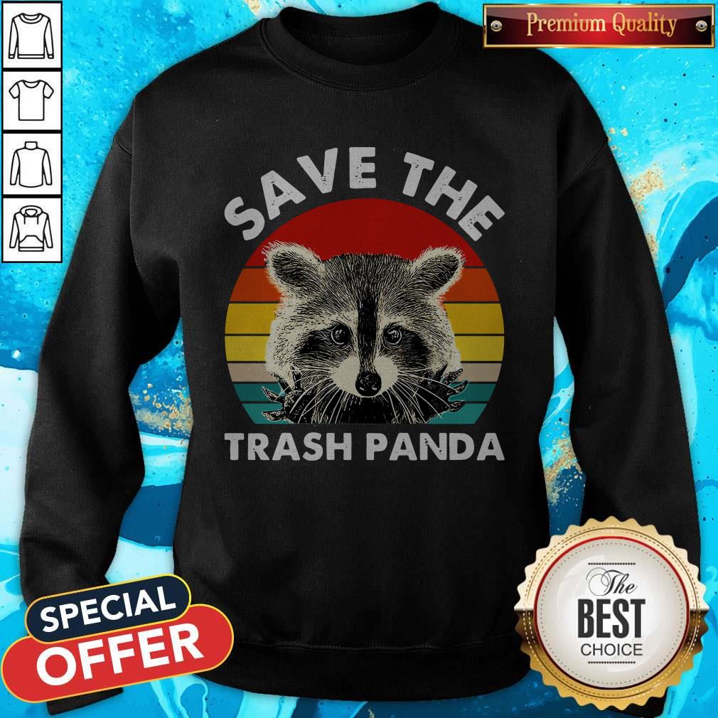 Raccoon Save The Trash Panda Vintage Retro Shirt