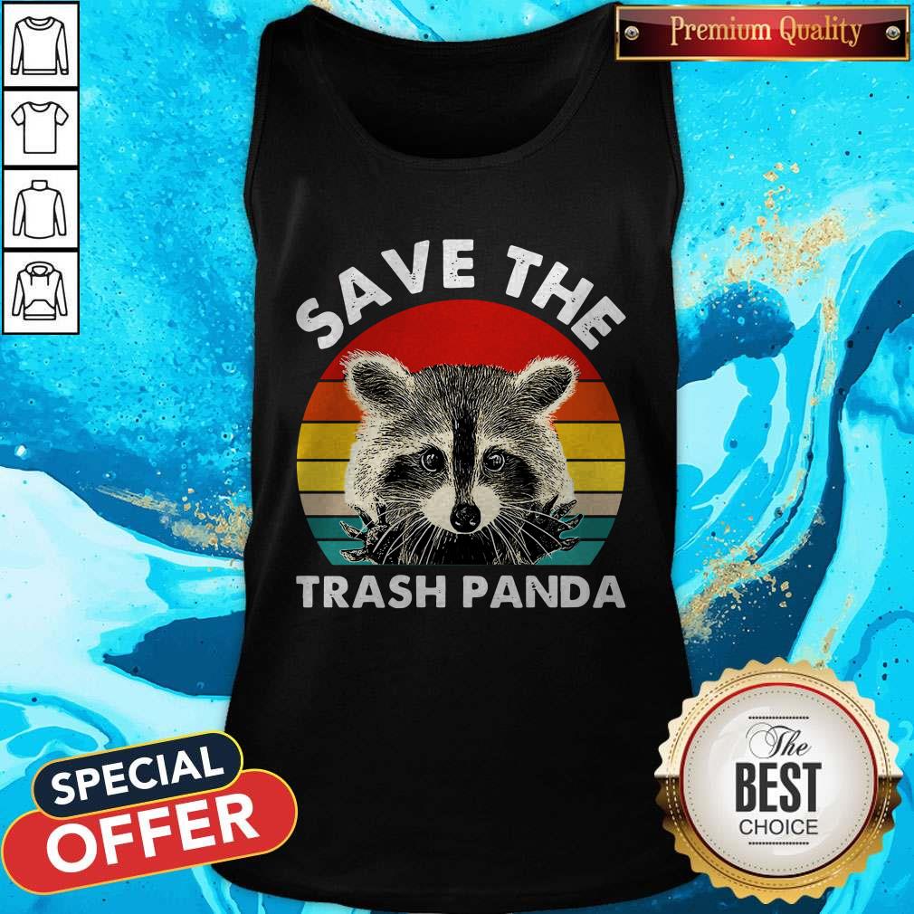 Raccoon Save The Trash Panda Vintage Retro Shirt
