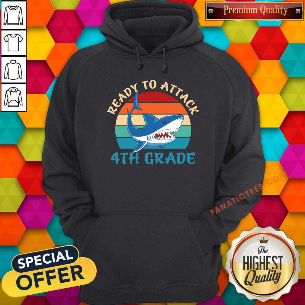 Ready To Attack 4th Grade Shark Vintage Shirt