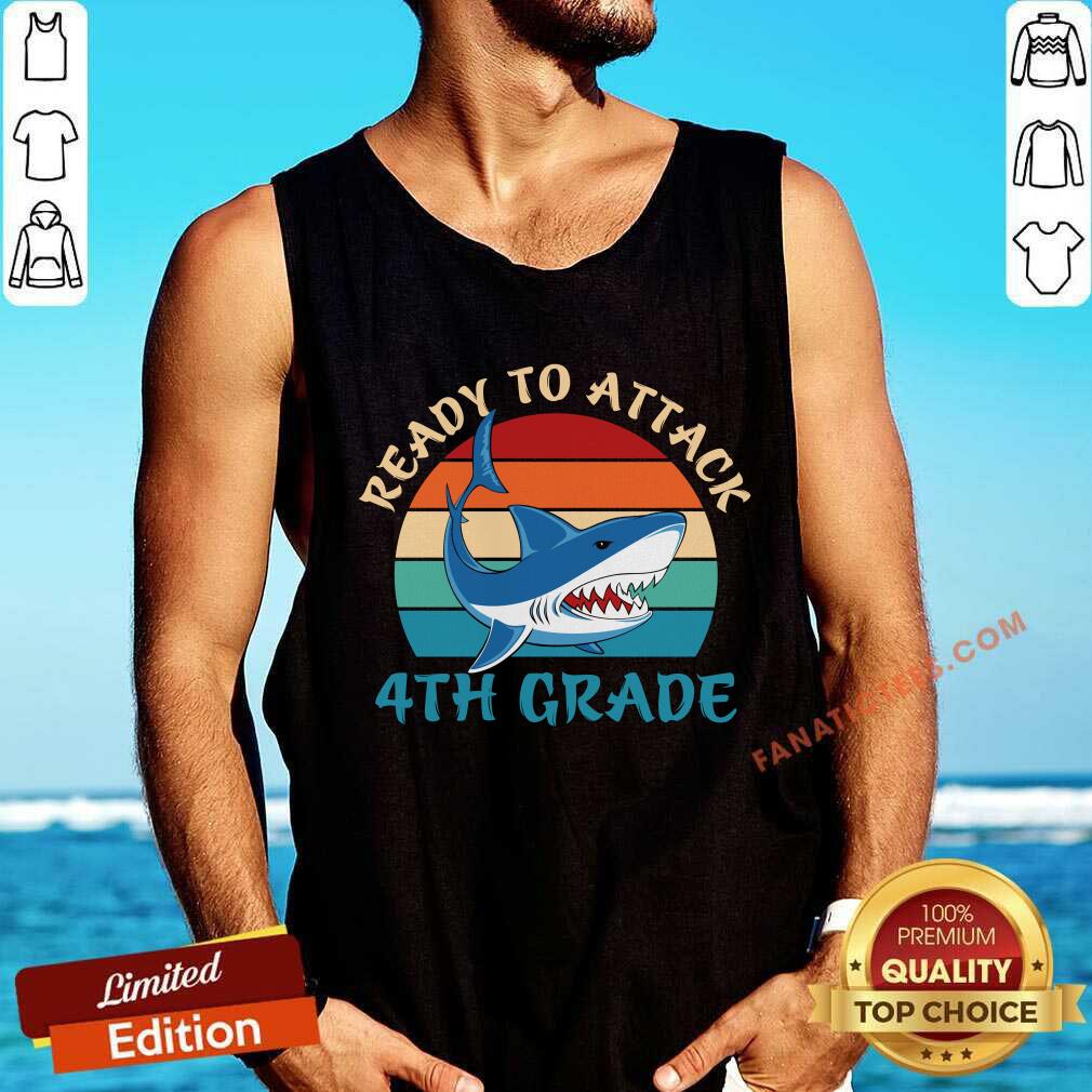 Ready To Attack 4th Grade Shark Vintage Shirt