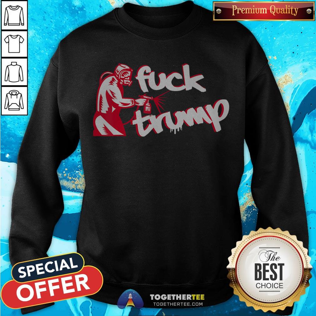 Remove The Virus Fuck Trump Spray Paint Graffiti T-Shirt