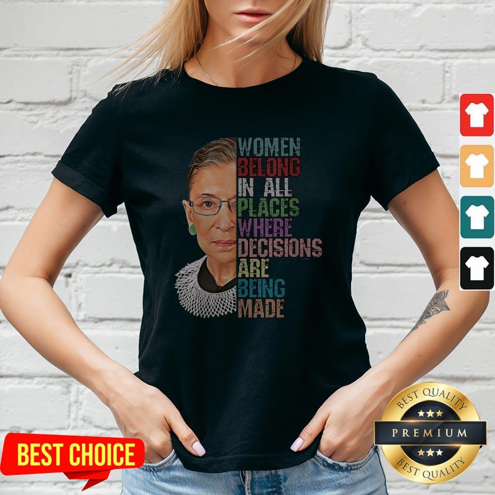 RIP RBG Ruth Bader Ginsburg All Places Where Decisions Are Being Made Shirt