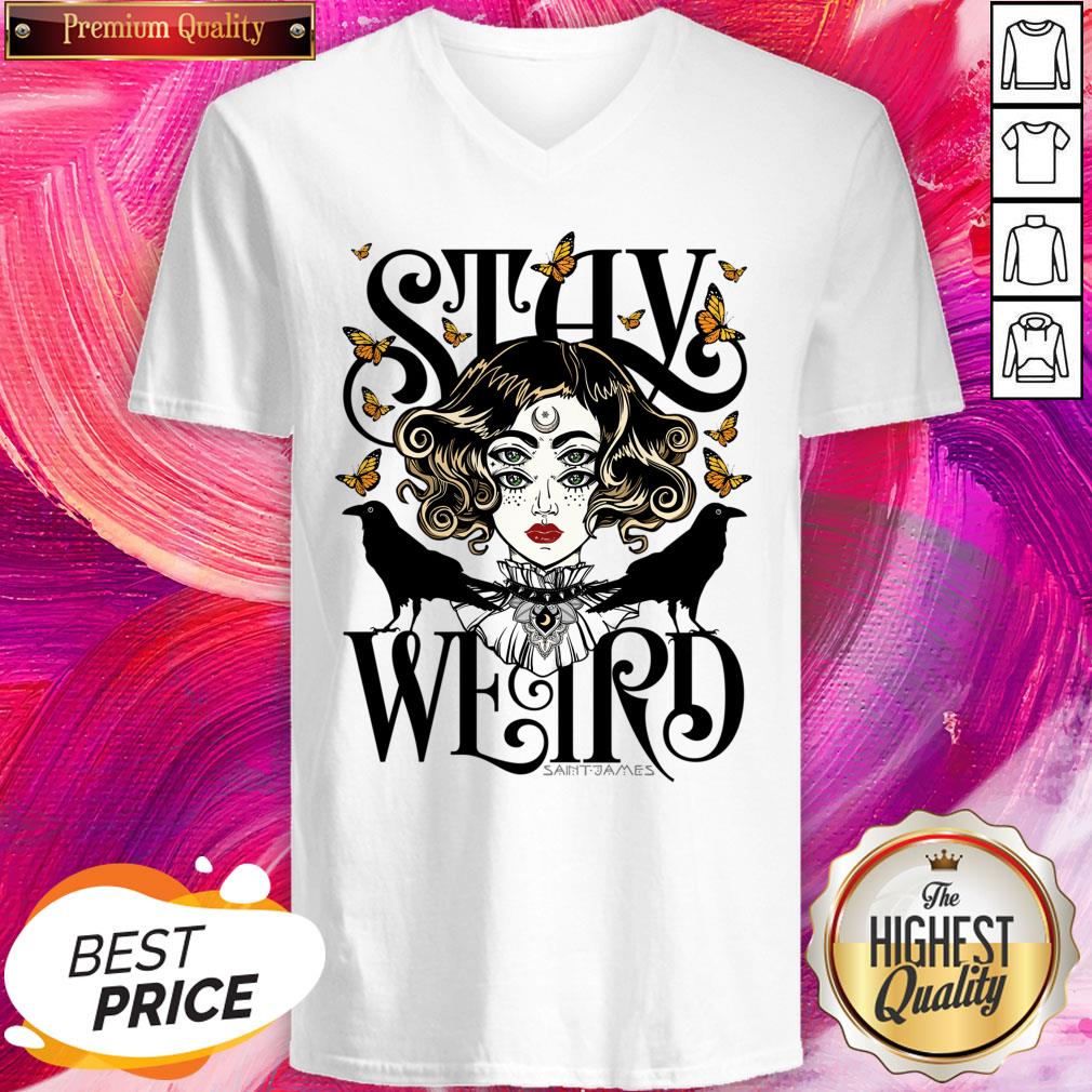 Rose And The Ravens Stay Weird Colour Day Dead Halloween Shirt