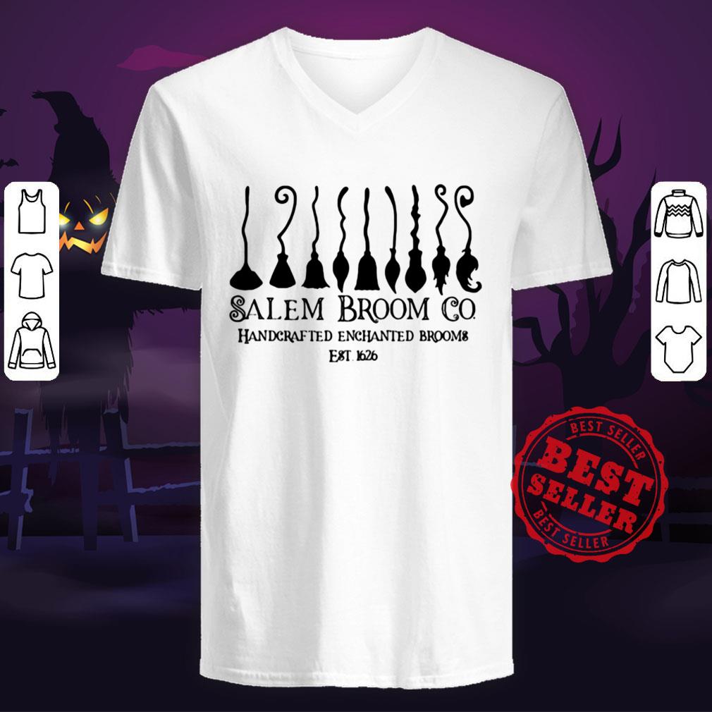 Salem Broom Go Handcrafted Enchanted Brooms Est 1626 Halloween Shirt