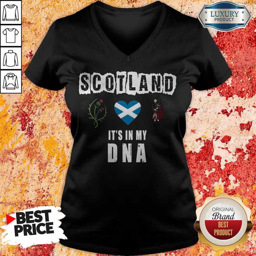 Scotland Flag Heart Highland Dress It’s In My DNA Shirt