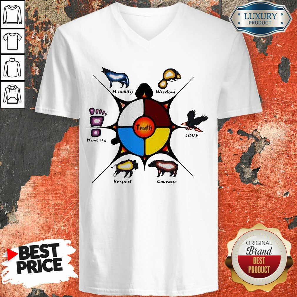 Seething Humility Wisdom Love Courage 9 Respect Homesty Truth Shirt