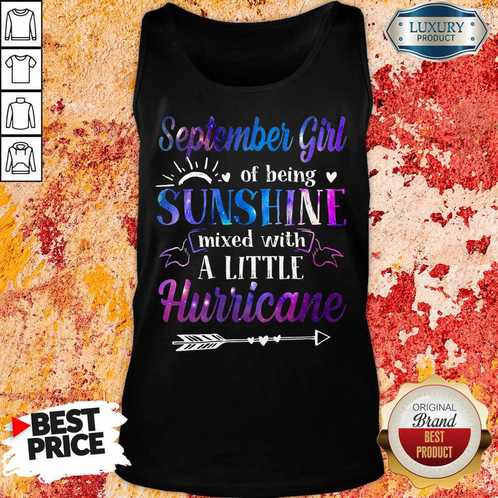 September Girl Sunshine A Little Hurricane Shirt