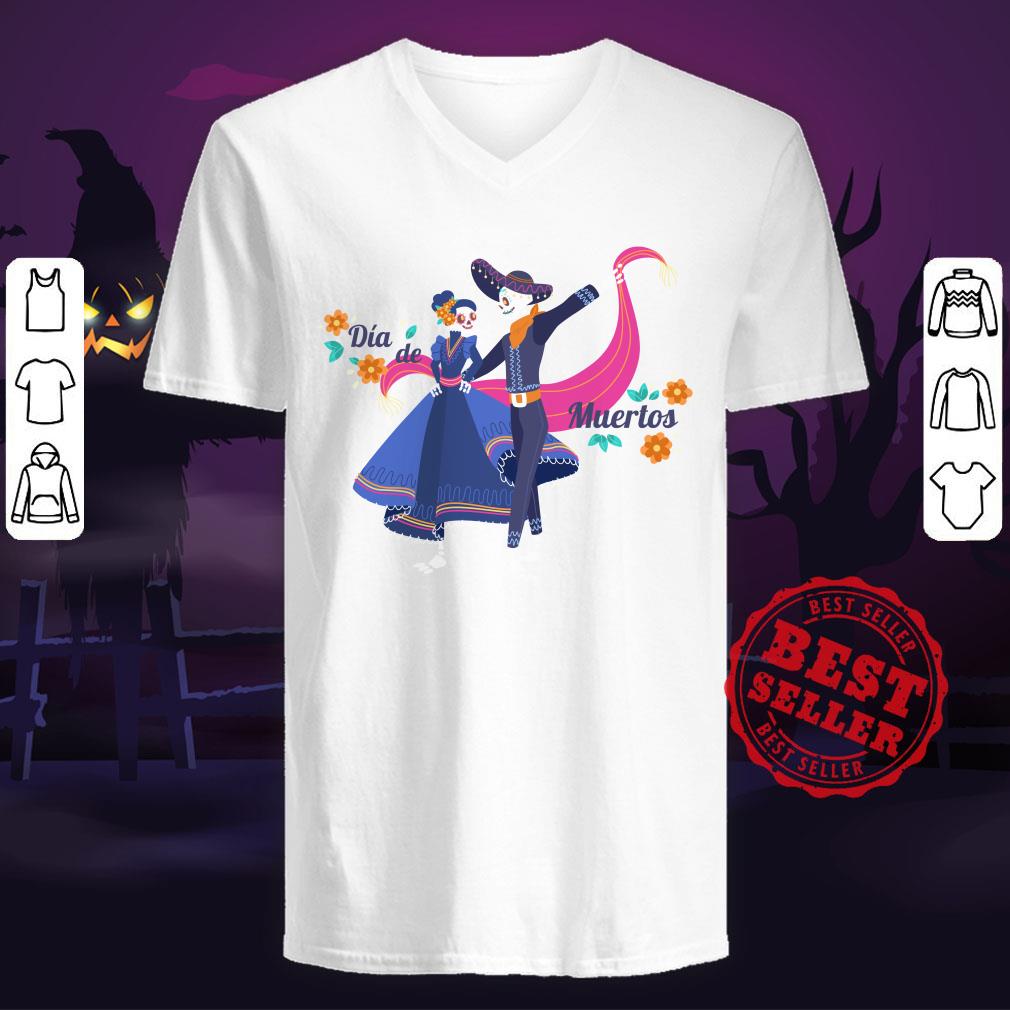 Skull Couple Day Of The Dead Mexican Holiday Shirt