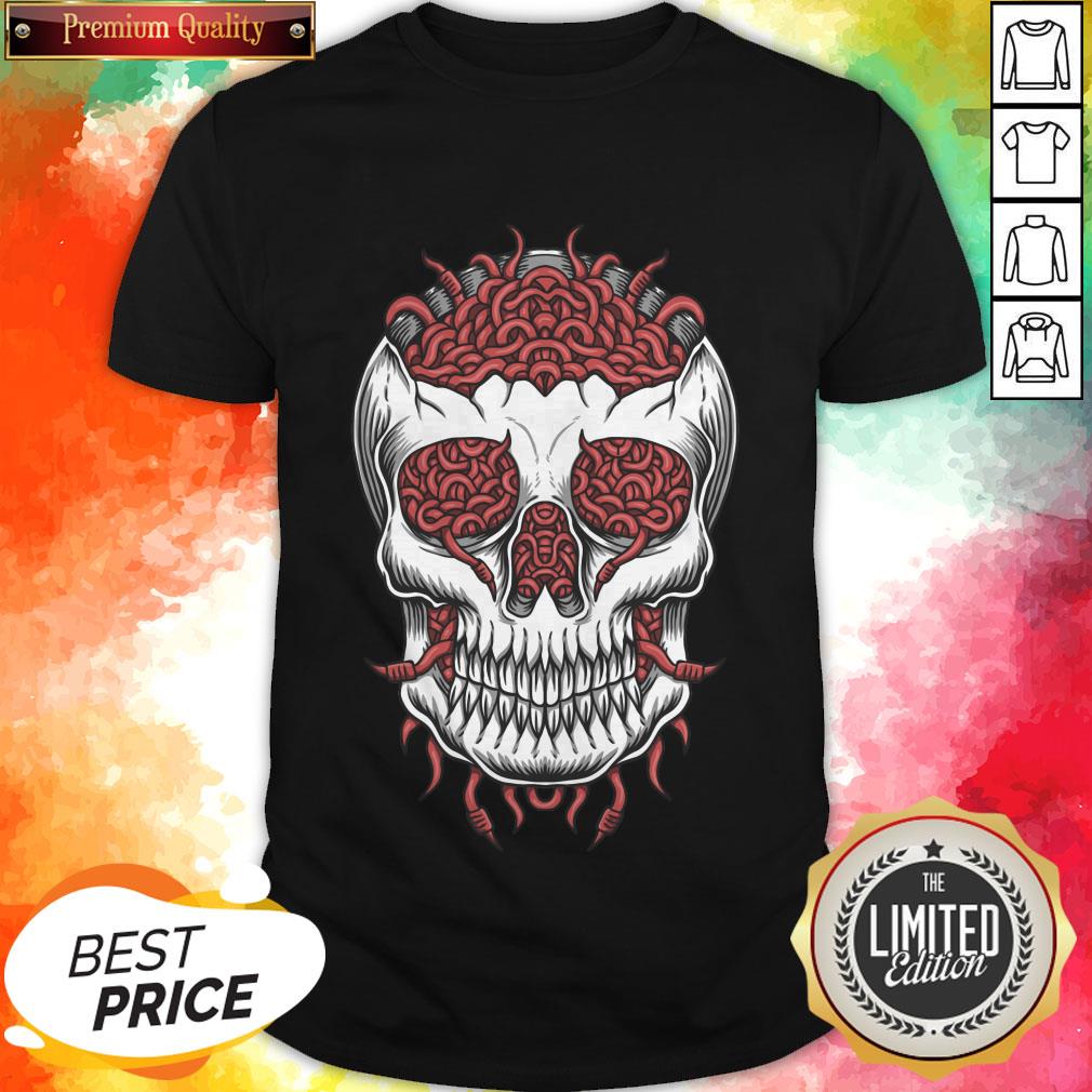 Skull Head Worm Dia De Los Muertos Day Of The Dead Shirt