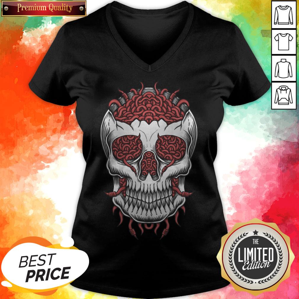 Skull Head Worm Dia De Los Muertos Day Of The Dead Shirt