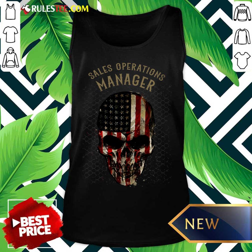 Skull Sales Operations Manager American Flag Shirt