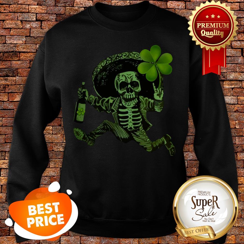 Skull Skeleton With Shamrock St. Patrick’s Day Shirt