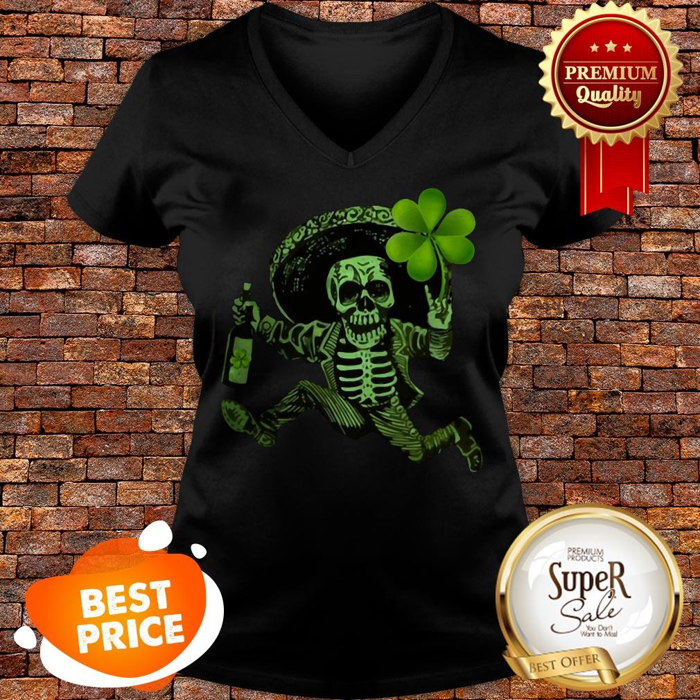 Skull Skeleton With Shamrock St. Patrick’s Day Shirt