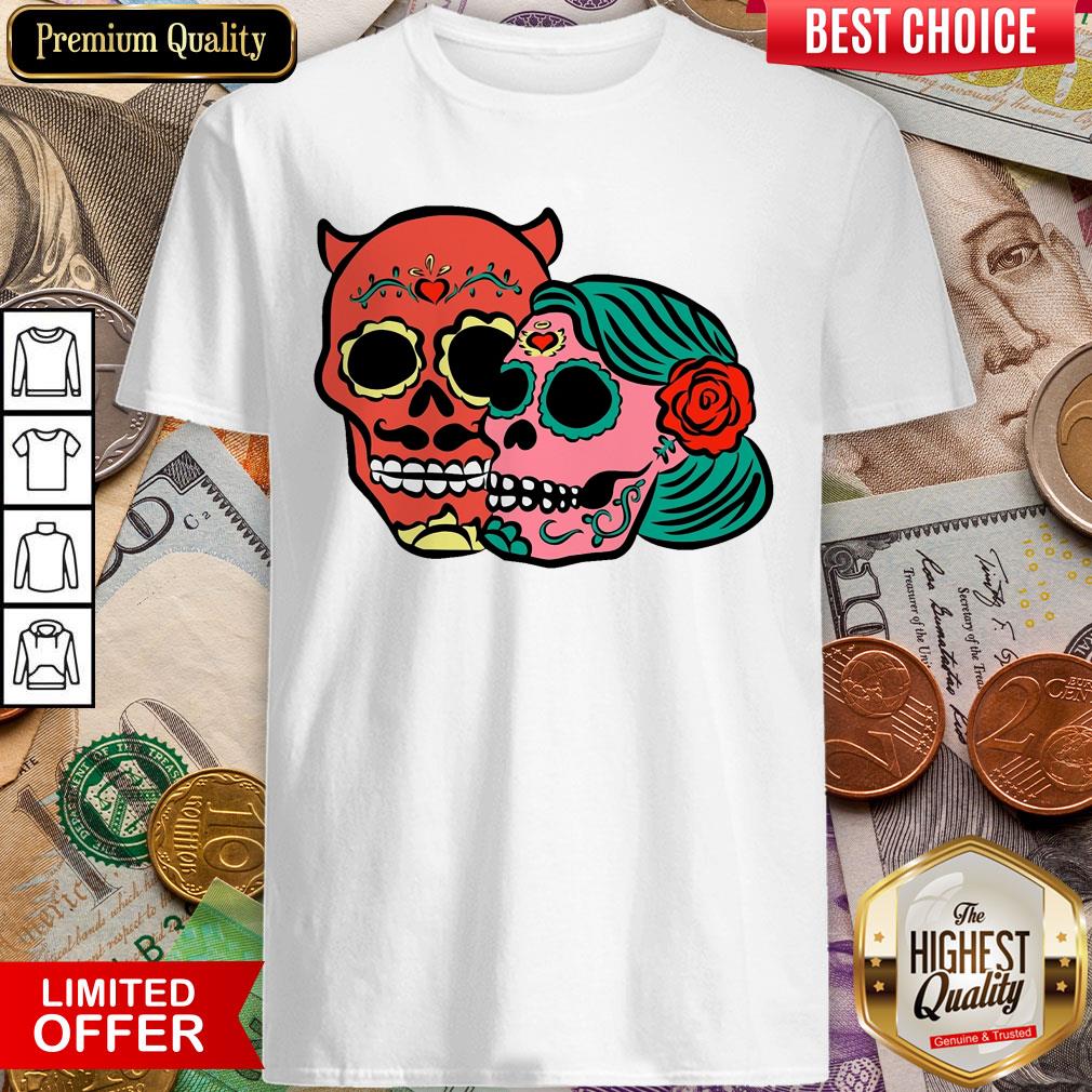 Skulls Couple Day Of The Dead ShirtSkulls Couple Day Of The Dead Shirt