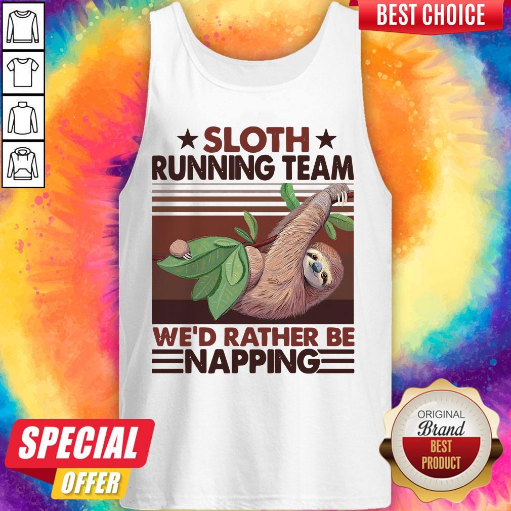 Sloth Running Team We’d Rather Be Napping Vintage Shirt
