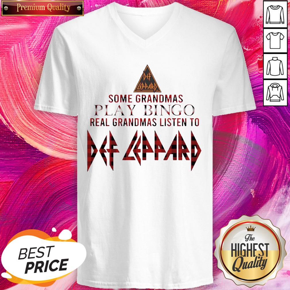 Some Grandmas Play Bingo Real Grandmas Listen To Def Leppard Shirt