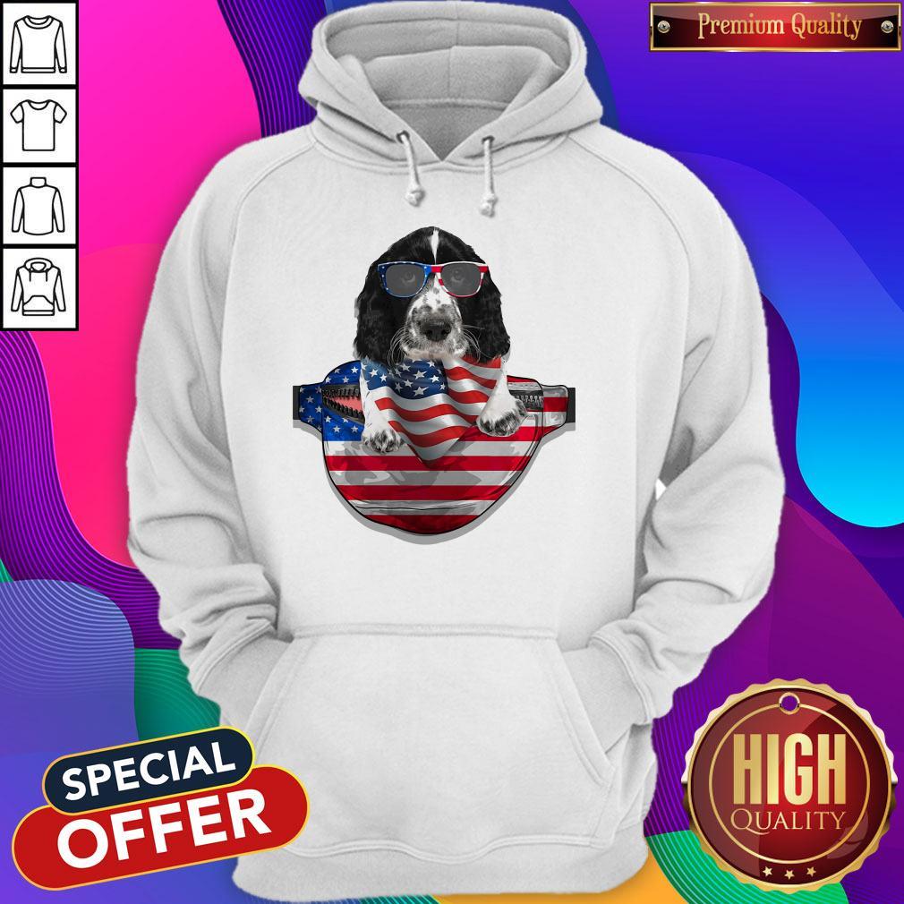 Springer Spaniel Waist Pack Flag American Flag Independence Day Shirt