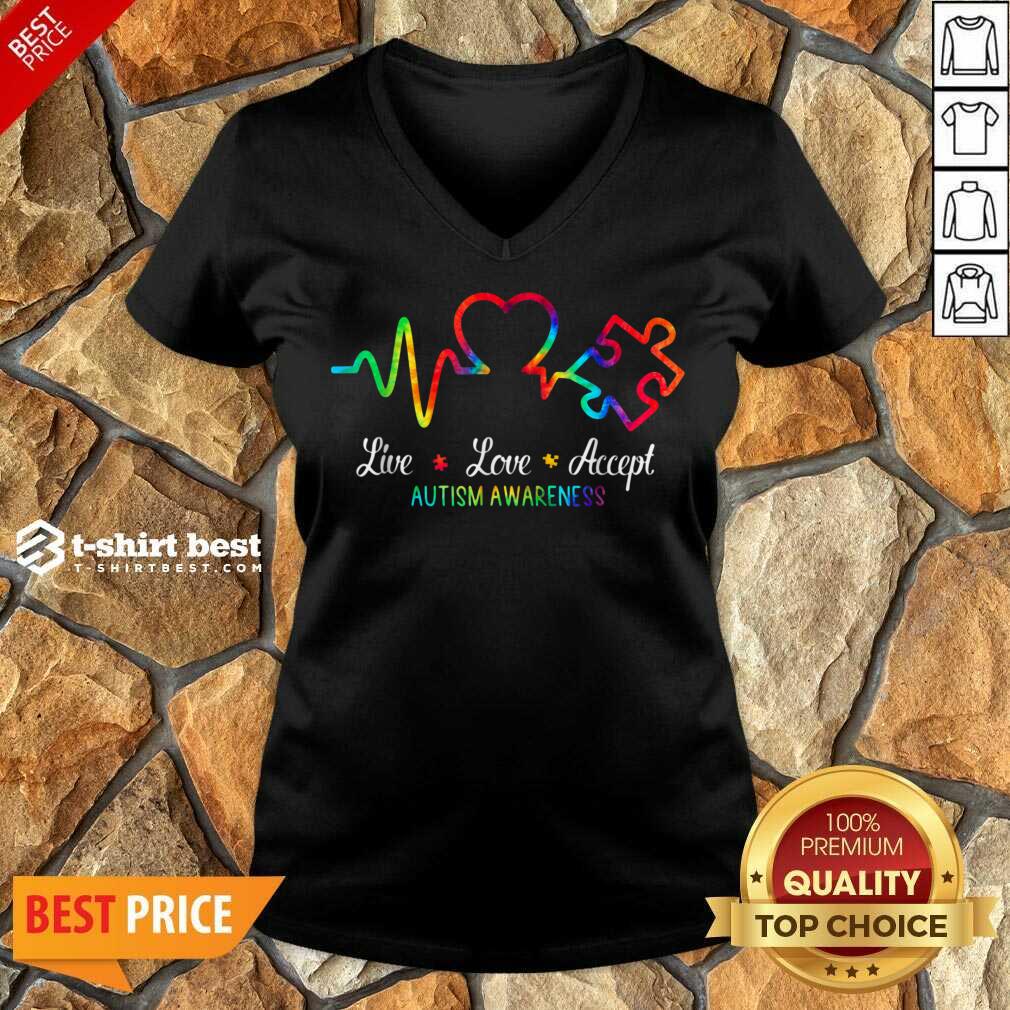 Live Love Accept 2 Autism Awareness Tie Dye Shirt