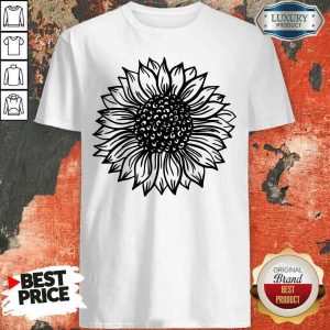 Awesome Sunflower Black And White Shirt