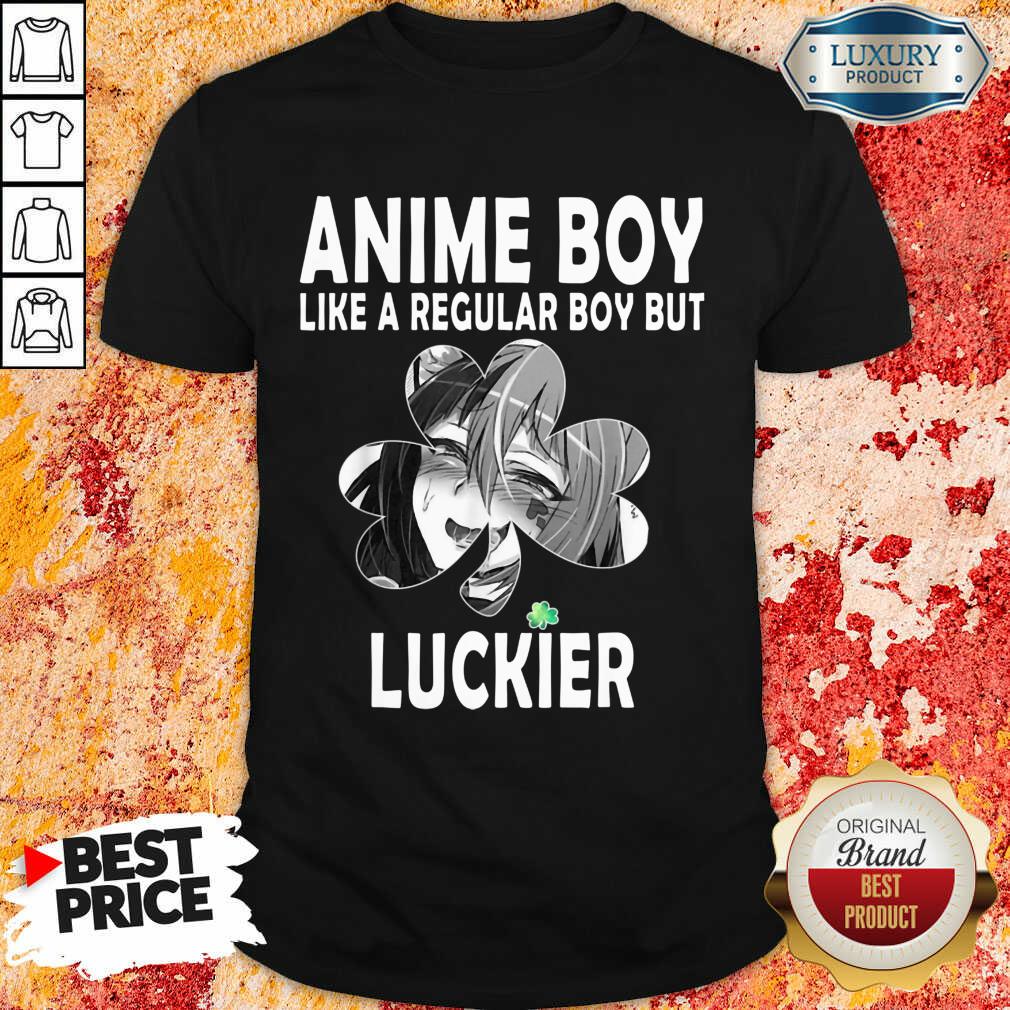 St Patricks Day Anime Boy 7 Shamrock Aesthetic Shirt
