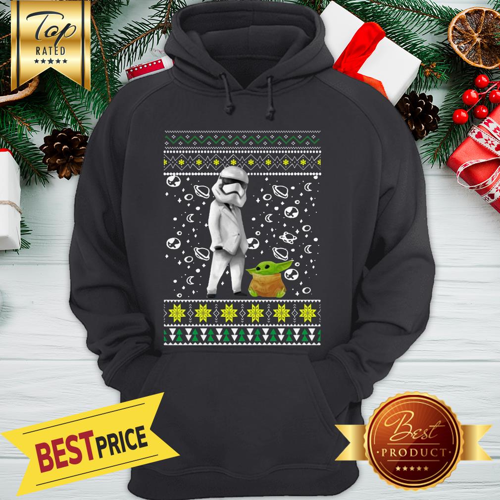 Star Wars Stormtrooper And Baby Yoda Ugly Christmas Shirt