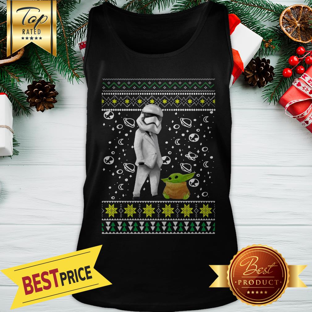 Star Wars Stormtrooper And Baby Yoda Ugly Christmas Shirt