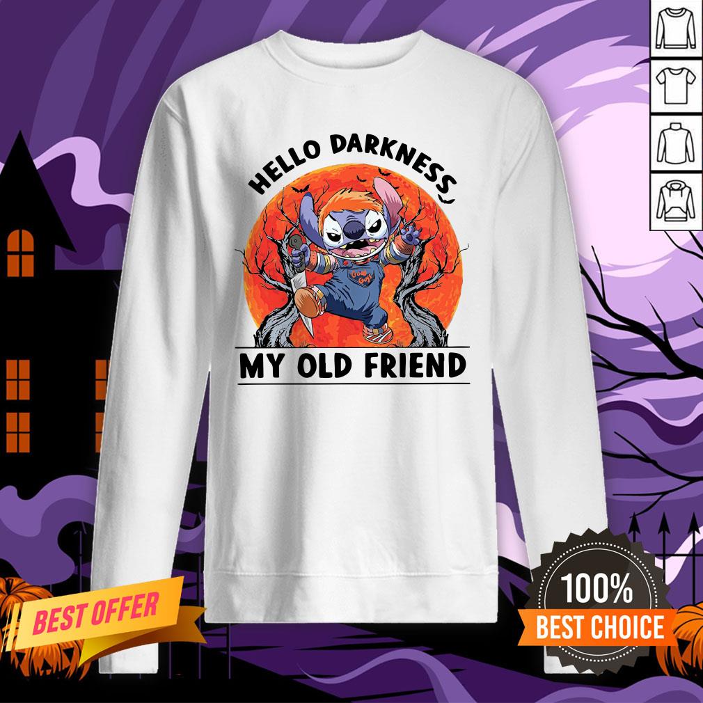 Stitch Hello Darkness My Old Friends Moon Shirt