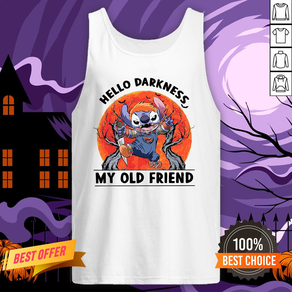 Stitch Hello Darkness My Old Friends Moon Shirt
