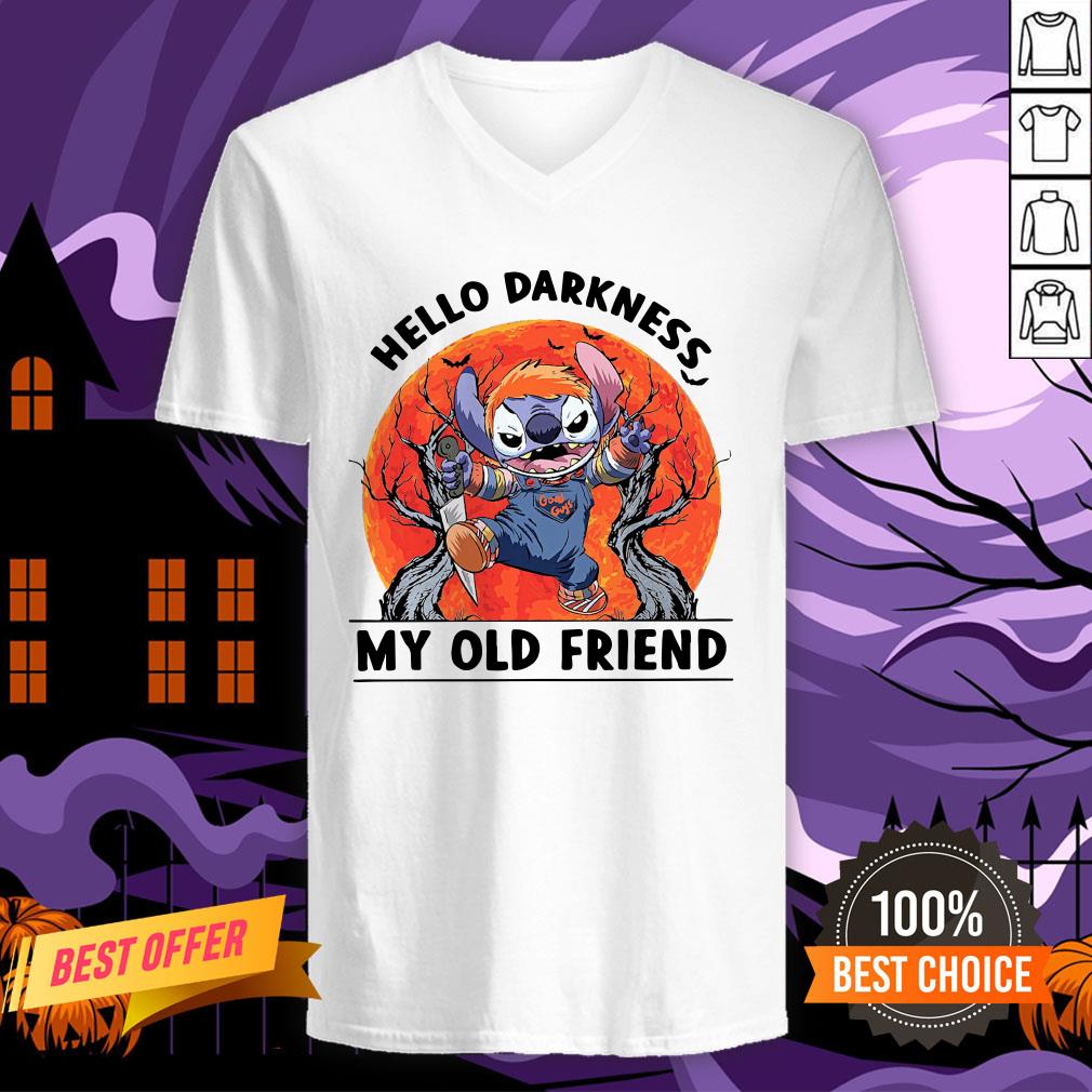 Stitch Hello Darkness My Old Friends Moon Shirt