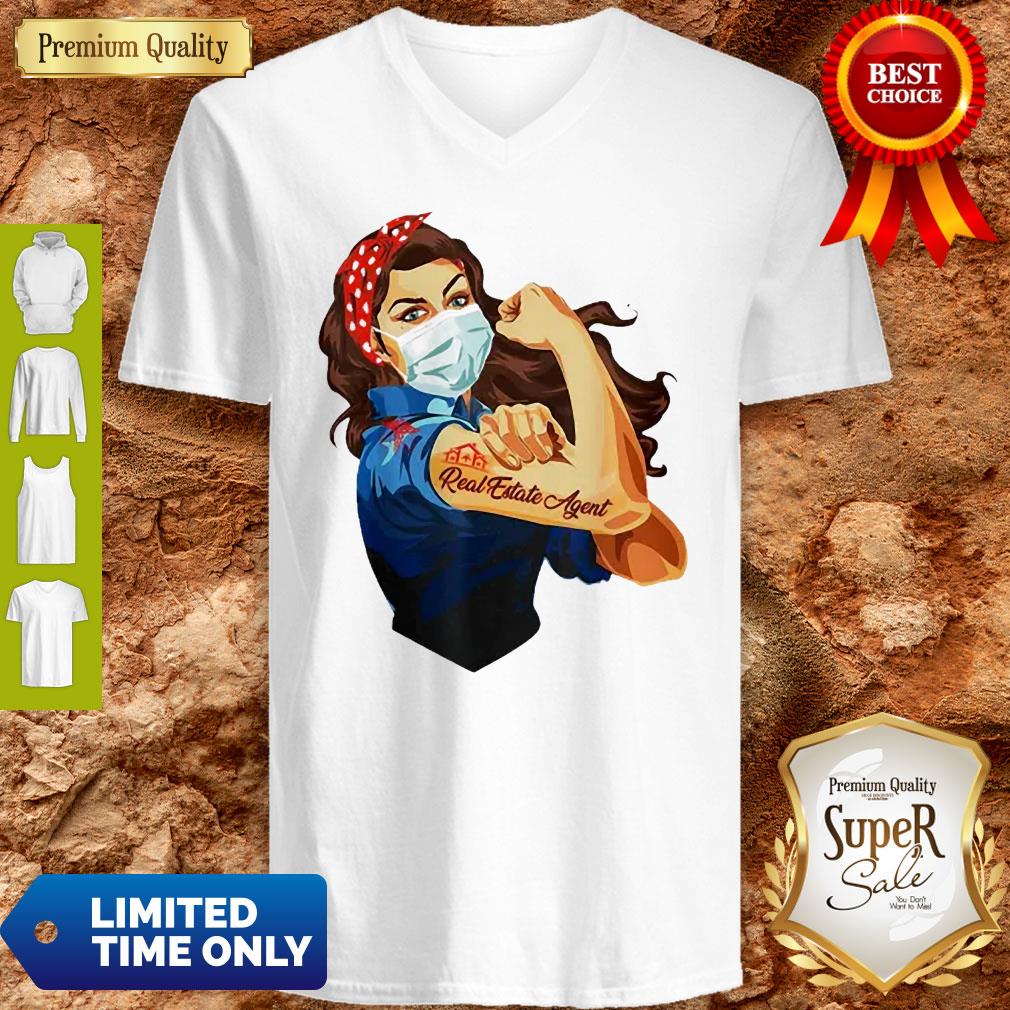 Strong Woman Mask Real Estate Agent Coronavirus Shirt