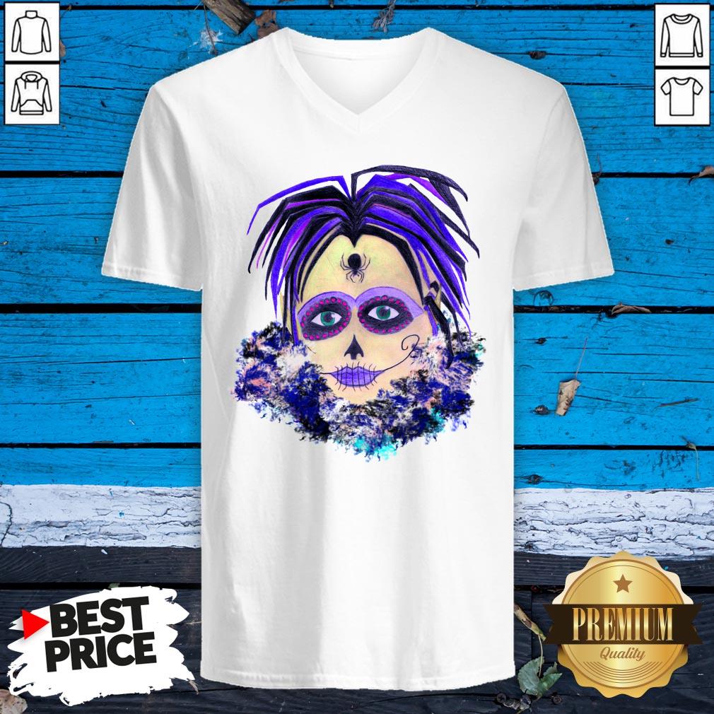 Sugar Skul Girl Spider Dia De Muertos Day Of Dead Shirt