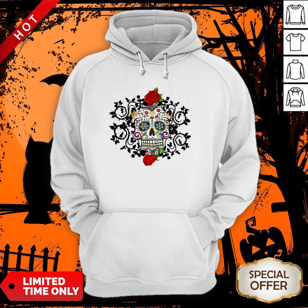 Sugar Skull And Roses Dia De Los Muertos Shirt