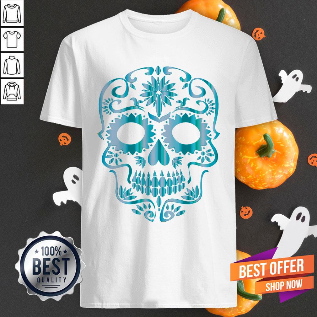 Sugar Skull Blues Day Of The Dead Muertos Shirt