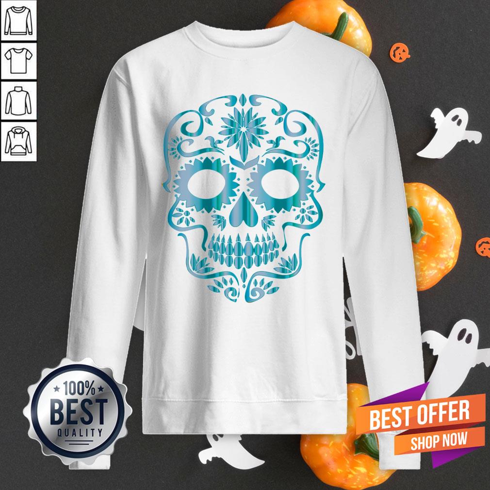 Sugar Skull Blues Day Of The Dead Muertos Shirt